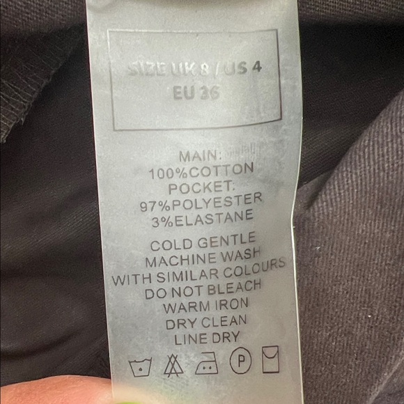 NWT MANIERE DE VOIR Carpenter Cargo Trousers Black Pants in Size 4 - Picture 11 of 16